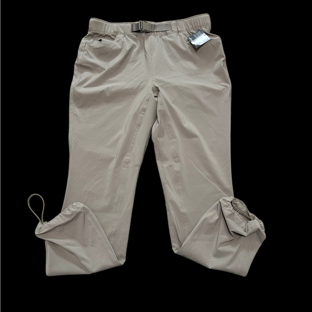 Women’s Eddie Bauer 10 Medium Joggers ClimaTrail Pants Sweats Beige Pockets NWT - Picture 3 of 14